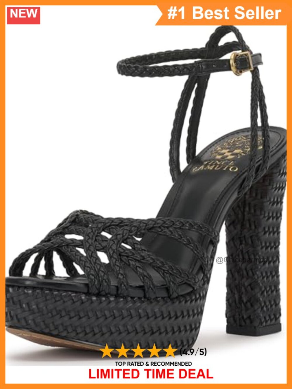 Faux Leather Strappy Platform High Heel Sandals Ankle Strap